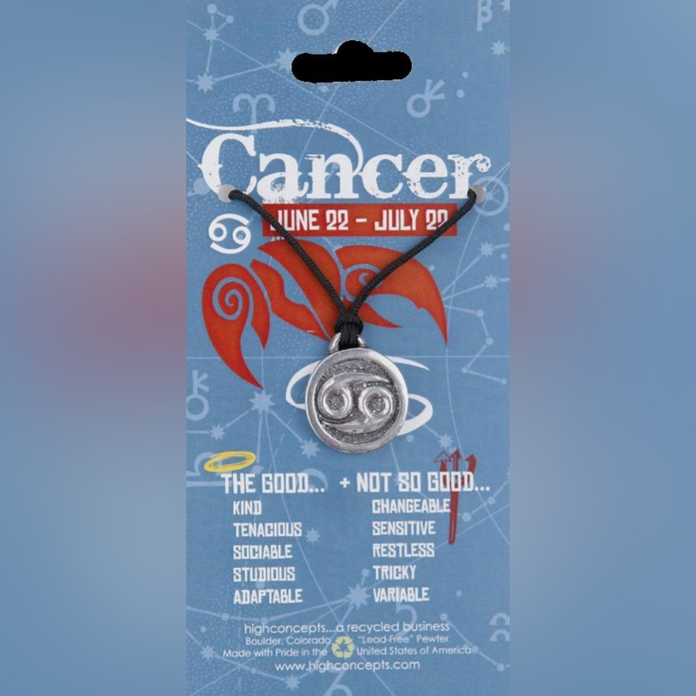 NWT Zodiac Cancer Cord Necklace
